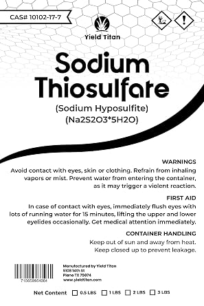 High Purity Sodium Thiosulfate - Chemical Reduction, Solution Storage, Laboratory Use 1 lb