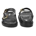 SADEBA Men's Buckle Toe Post Sandals, Lightweight Casual Comfort Slides Black 7 UK/IND gallery image