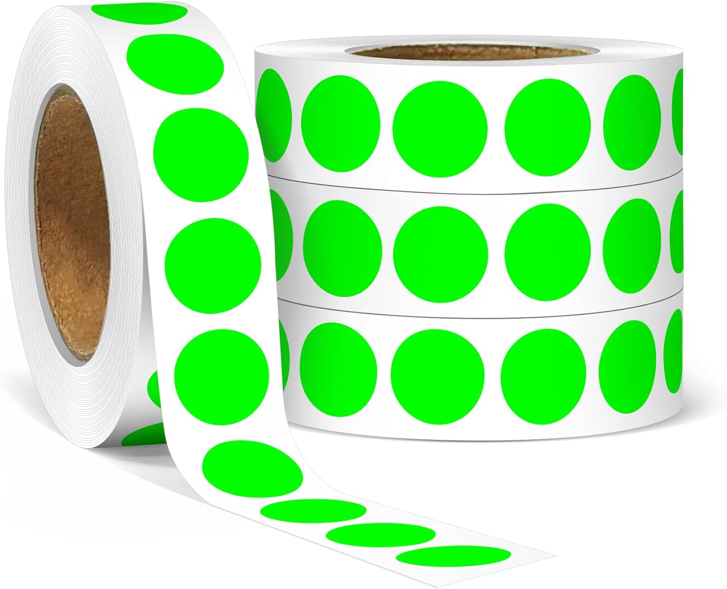 4000PCS 1/2" Small Round Dot Stickers?0.5 Inch 4 Rolls Color Coding Labels Dots,Fluorescent Green Stickers for Home Decorative, Retail, Manufacturing, Recreation,Tiny Circle Label Fluorescent Green 4 Roll-4,000PCS
