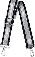 Vista 9 de Correa para bolso, accesorios plateados, correas anchas para bolsa, correa de hombro ajustable para bolsos