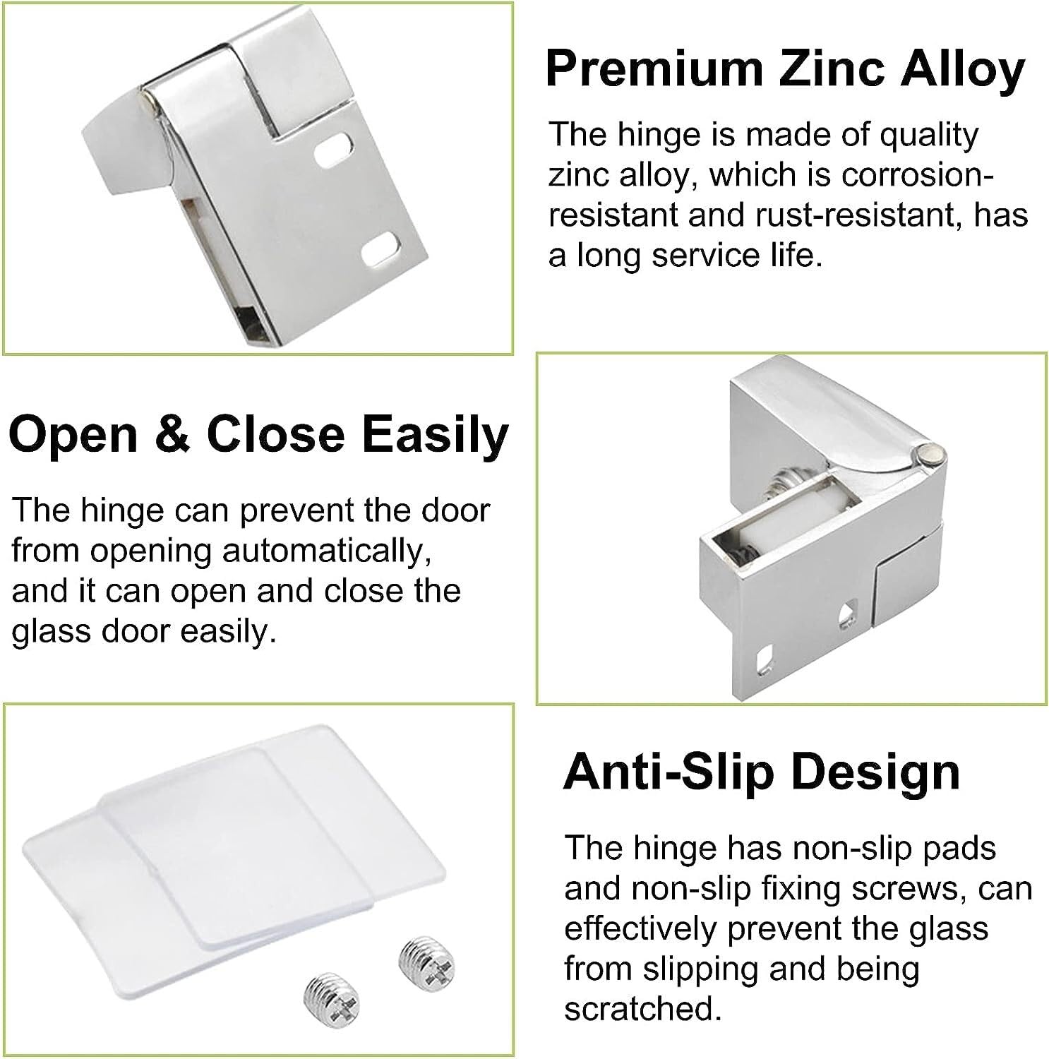 bisagra para puertas de cristal, Abrazadera de vidrio acero inoxidable 304(Bright Surface)