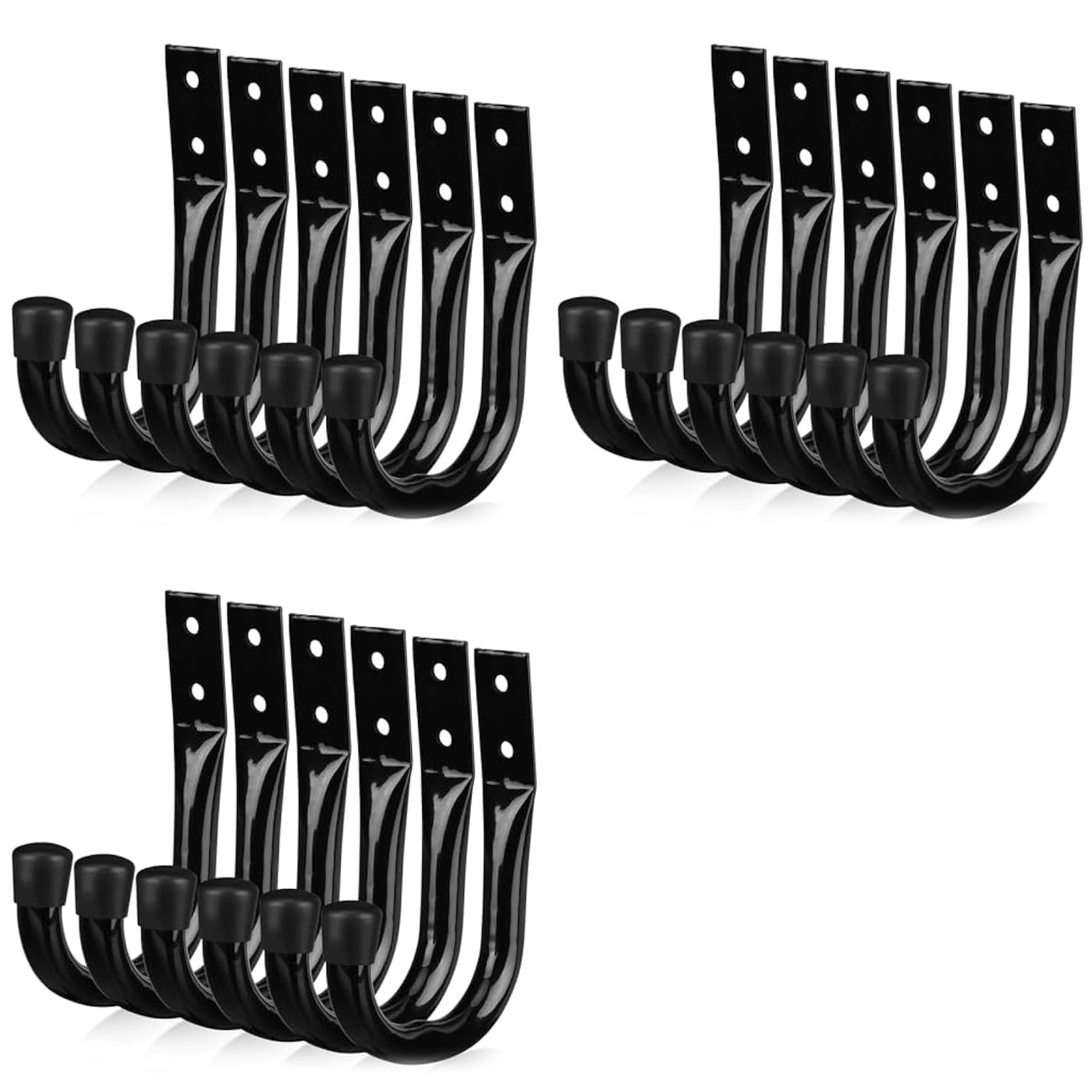 Jnchdghwa Black 18Pcs Heavy Duty Garage Storage Hooks,Bike Hooks For Garage Wall,Utility Garage Hooks,Wall Mount J Hook For Hanging