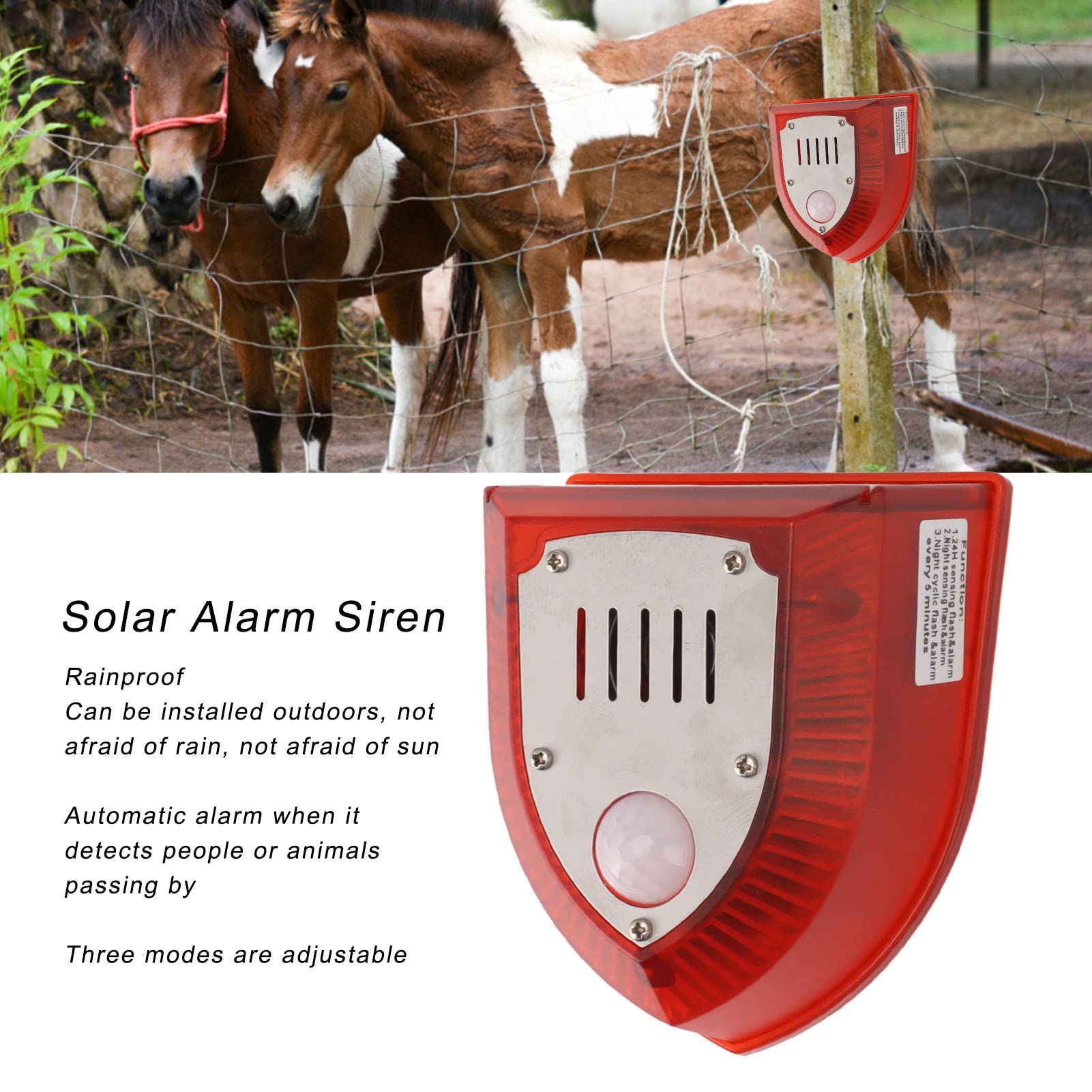 Solar Alarm, Mimics the Sound of a Gun or a Dog Barking, Effective in Deterring Trespassers Without Actually Causing Harm - Image 2