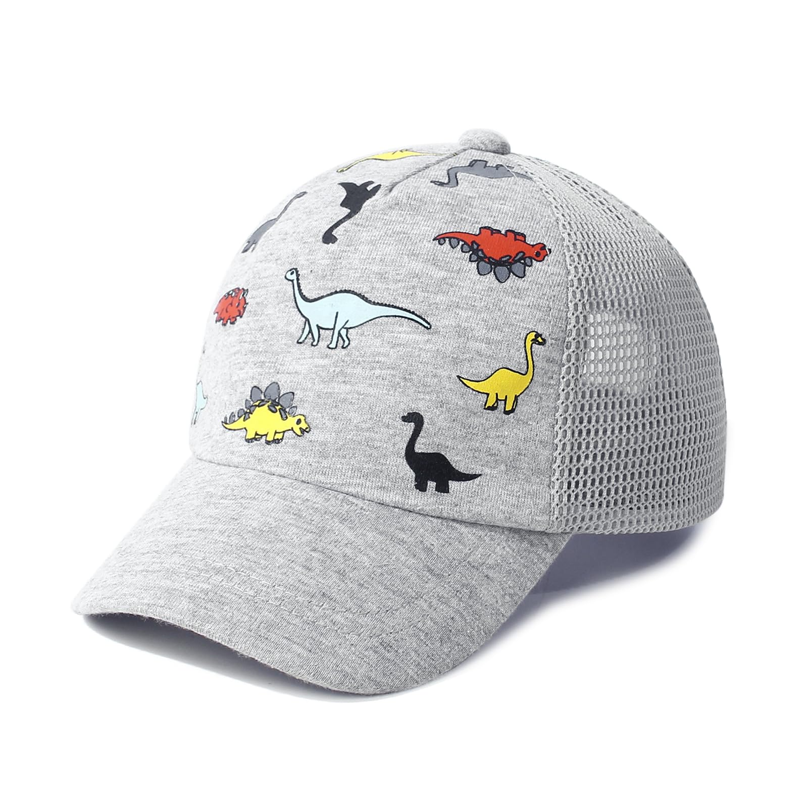 DRESHOW Toddler Baseball Cap Baby Sun Hat Cute Dinosaur Patterned Caps Unisex Baby Trucker Hats Infant Toddler Kid Hats for Boys Girls