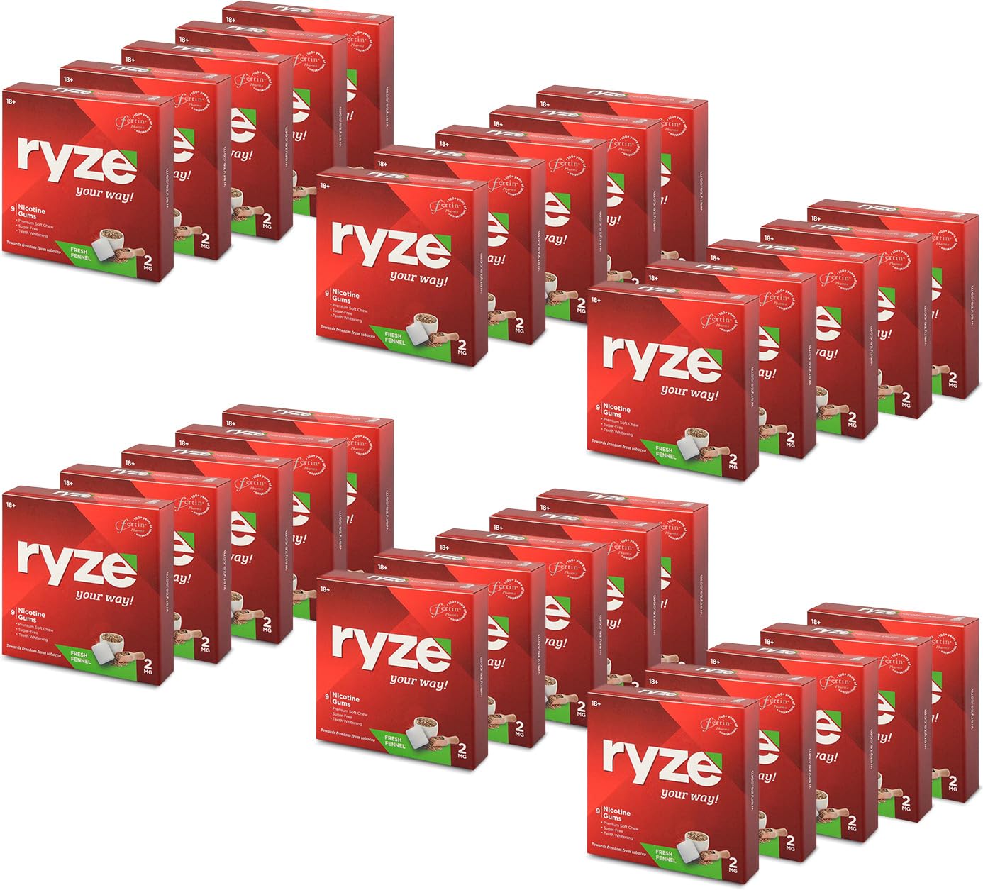 RYZE Nicotine Gum 2mg | Fresh fennel | Quitting Smoking & Chewing | Smoking Cessation |(9 Gums Each Pack) x Pack of 30 (B0D2D67Z5G) Amazon Price History, Amazon Price Tracker