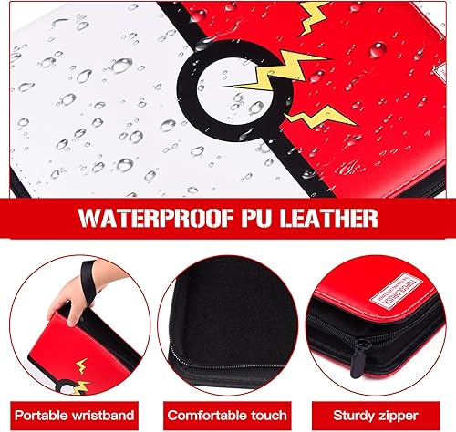 Miniatura 5 de Carpeta para tarjetas de 1800 tarjetas, 9 bolsillos, carpeta de tarjetas coleccionables con cremallera de alta calidad, carpeta de doble cara de