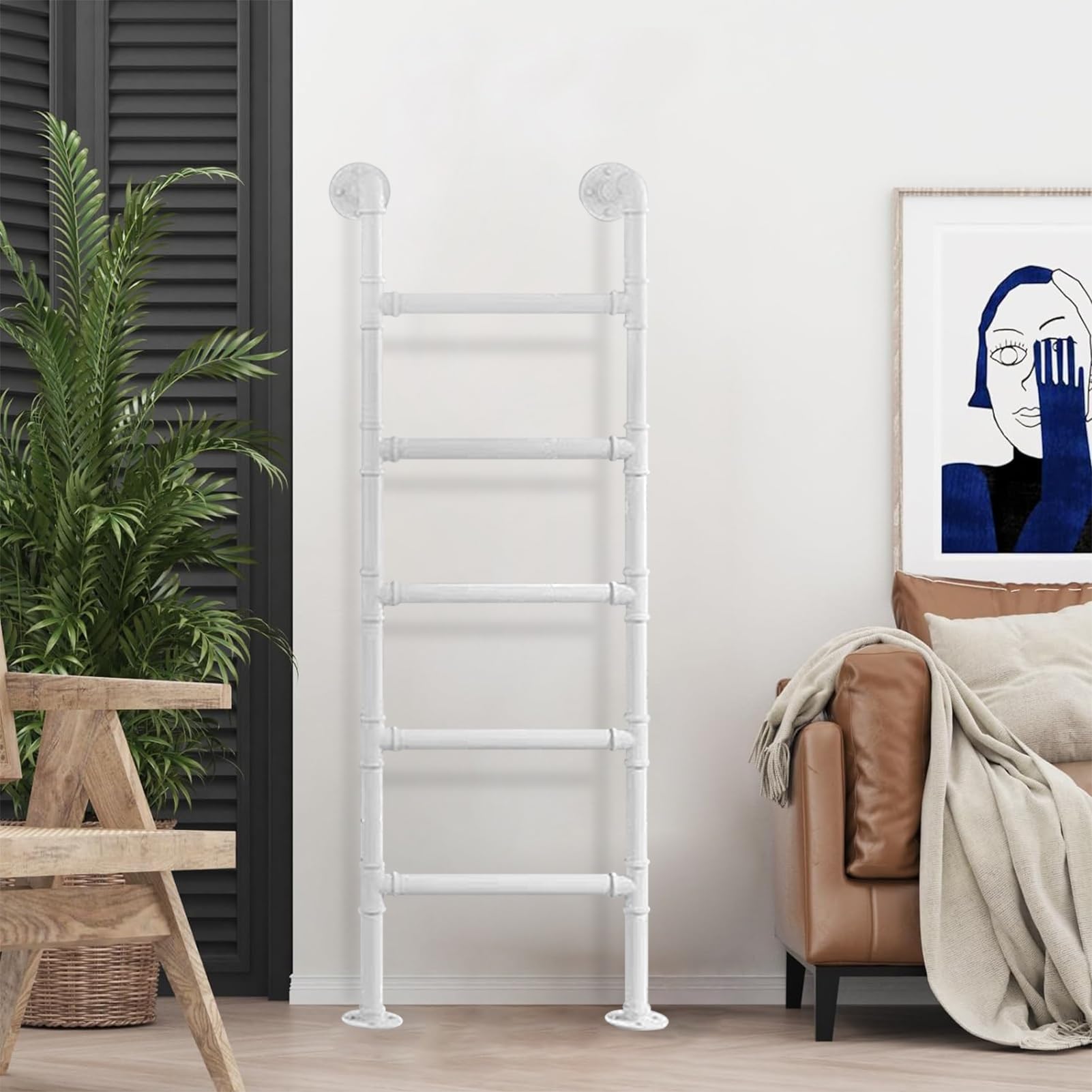 Wall Mounted Ladder, Wall Mounted Metal Bunk Bed Ladder, Heavy Duty, Multiple Sizes, 330 Lbs(240cm/94in)