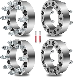 GDSMOTU 8x6.5 to 8x6.5 Wheel Spacers 2 Inch, 126.15mm Hub Center Forged 9/16” Thread Size Fits for 1994-2010 Rm 2500 Rm 3500,for 1988-1998 F-d 250 F-d 350 Pick-Up Trucks/SUV