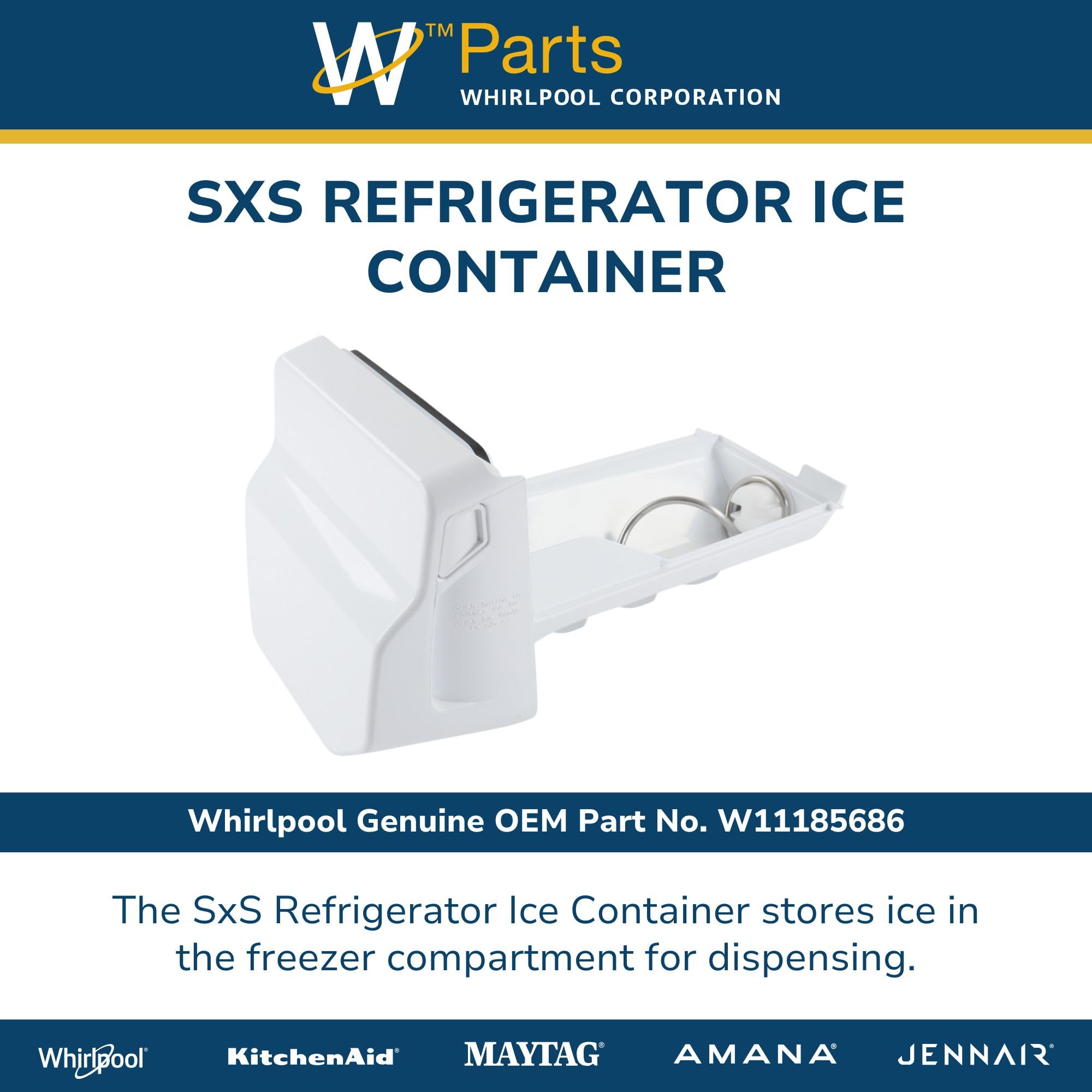 Amazon.com: Whirlpool W11185686 Genuine OEM SxS Refrigerator Ice