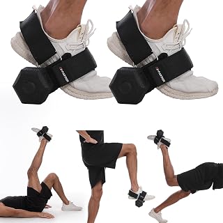 Monkey Foot Dumbbell Attachment for Glute Kickbacks & Leg Workouts, Adjustable Ankle/Foot Strap for Home Gym, Dumbbell Lifting Attachment for Hamstring Curls, Foot Weight Training Equipment