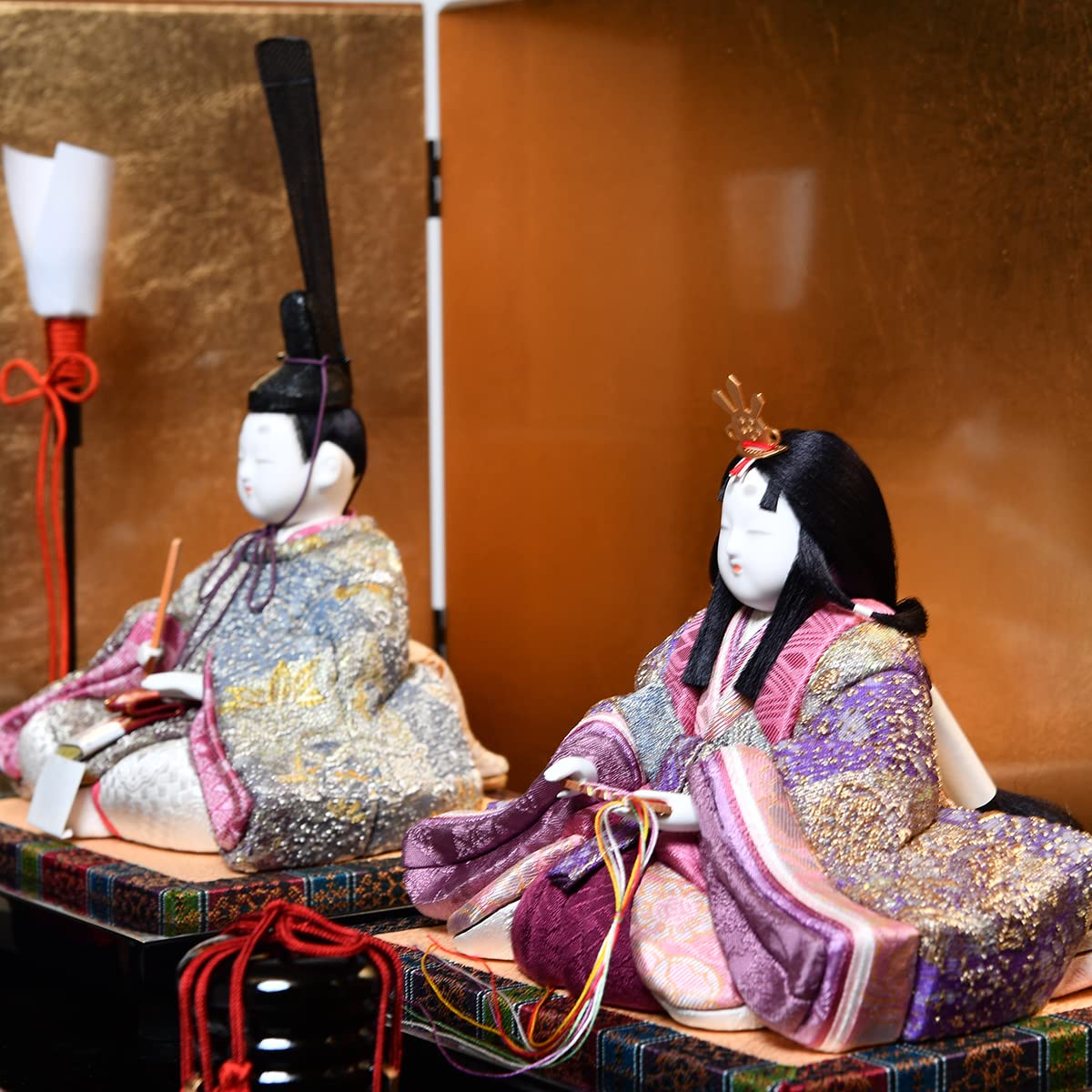 Amazon.co.jp: 【江戸木目込】【木目込】木目込／親王飾木目込人形：慶
