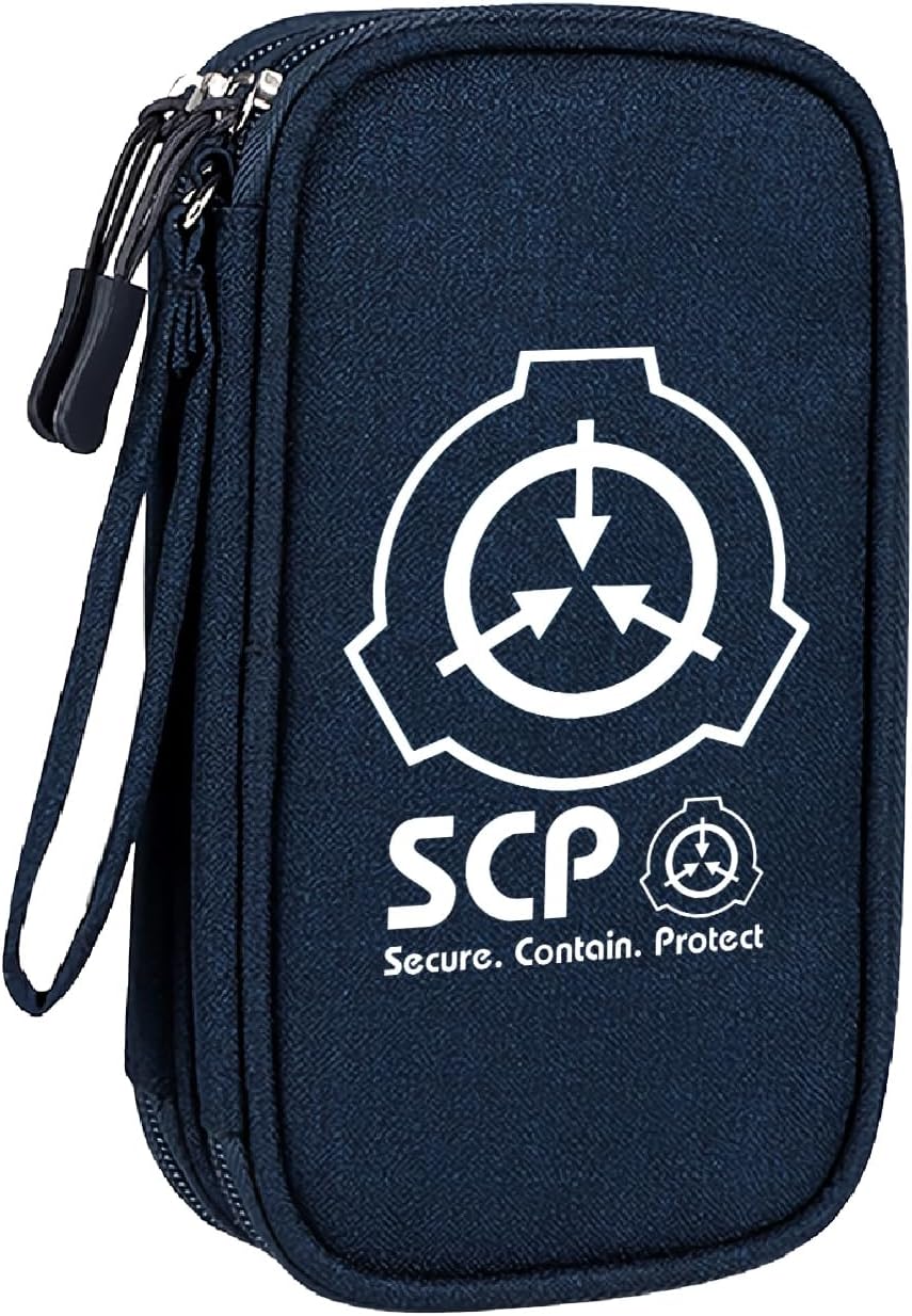 SCP Foundation Travel Electronics Organizer, Waterproof Cable Organizer Bag, Accessories Storage Case Pouch for Cable, Cord, Charger, Phone, Power Bank, Earphone(2) Pattern-1 Blue - Image 1 of 7