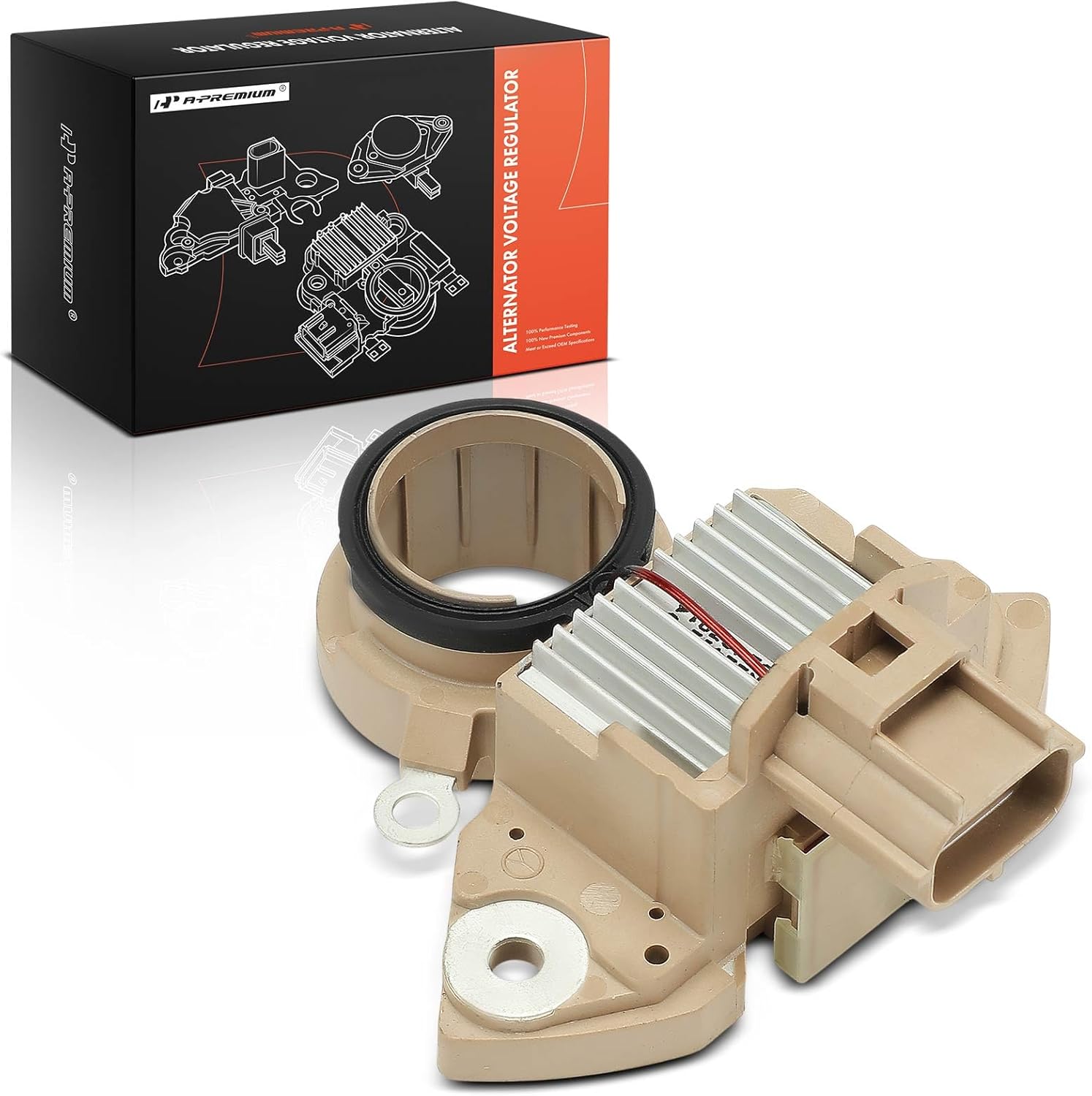 A-Premium Alternator Voltage Regulator Compatible with Ford F-450 Super Duty, Explorer, Escape, Fusion, Focus, Edge, Transit Connect, Taurus, Expedition & Lincoln MKX, MKS & Mazda Tribute & Mercury