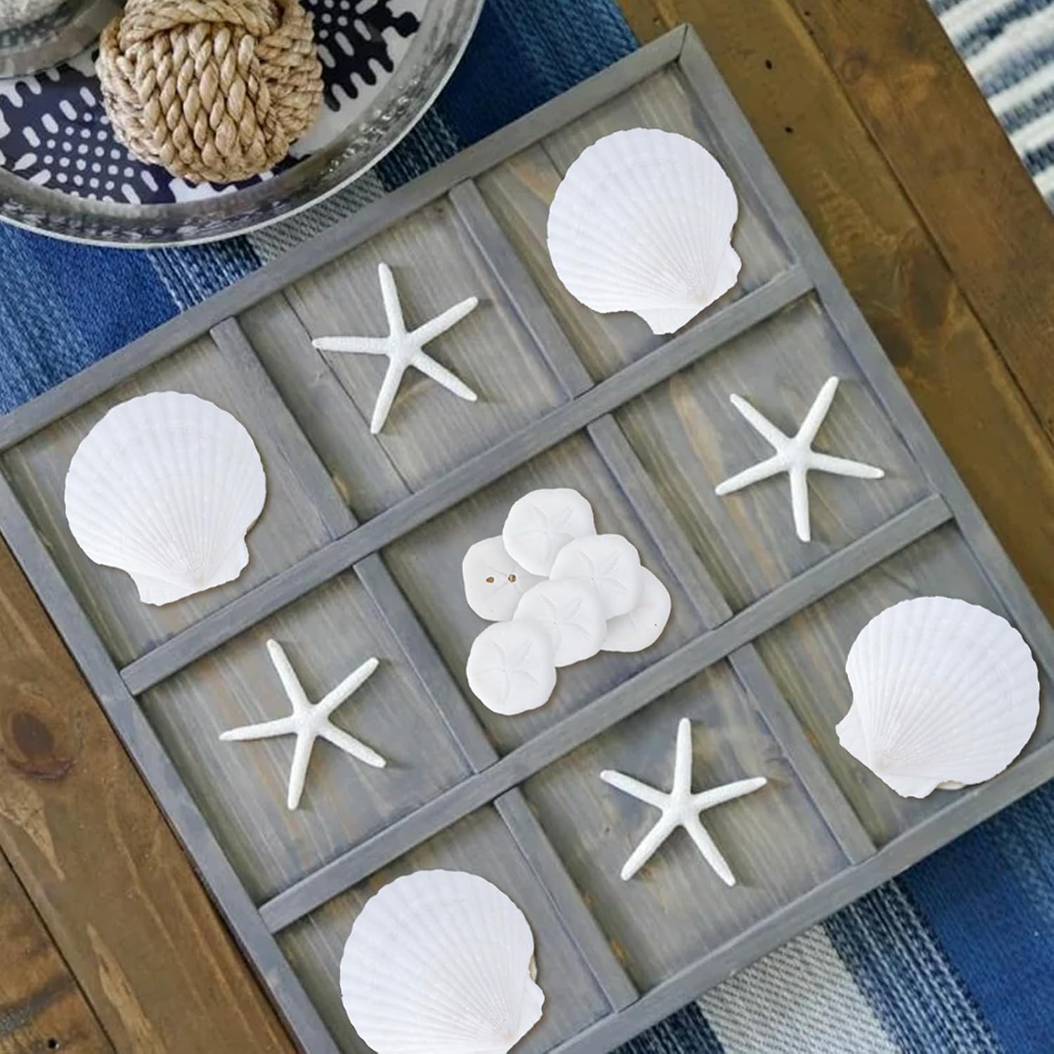 JQAQJU 20PCS Sea Shells for Crafting 3-4", Mini Sand Dollars Starfish Decor for Crafts, Scallop Shells for Cooking, Seashells for Crafts DIY Beach Theme Party Candle Decor Wedding Fish Tank