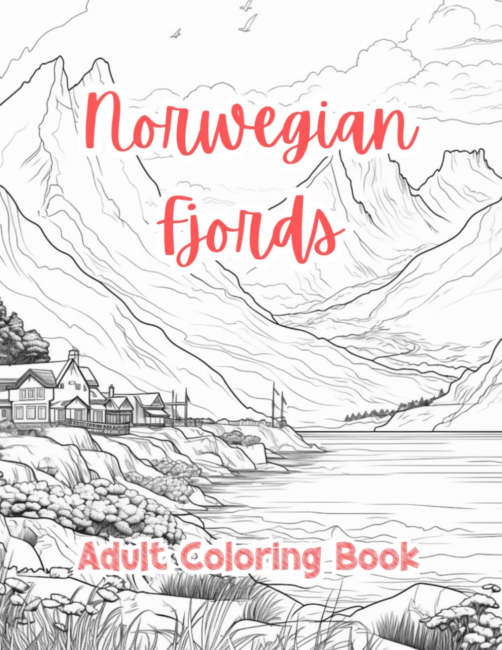 Norwegian Fjords Coloring Pages For Adults Coloring Book For Adults Printable Stress Relief Anxiety Relief Gift Color Book Coloring Sheets Coloration ... I (Intricate Mandala Patterns For Adults)