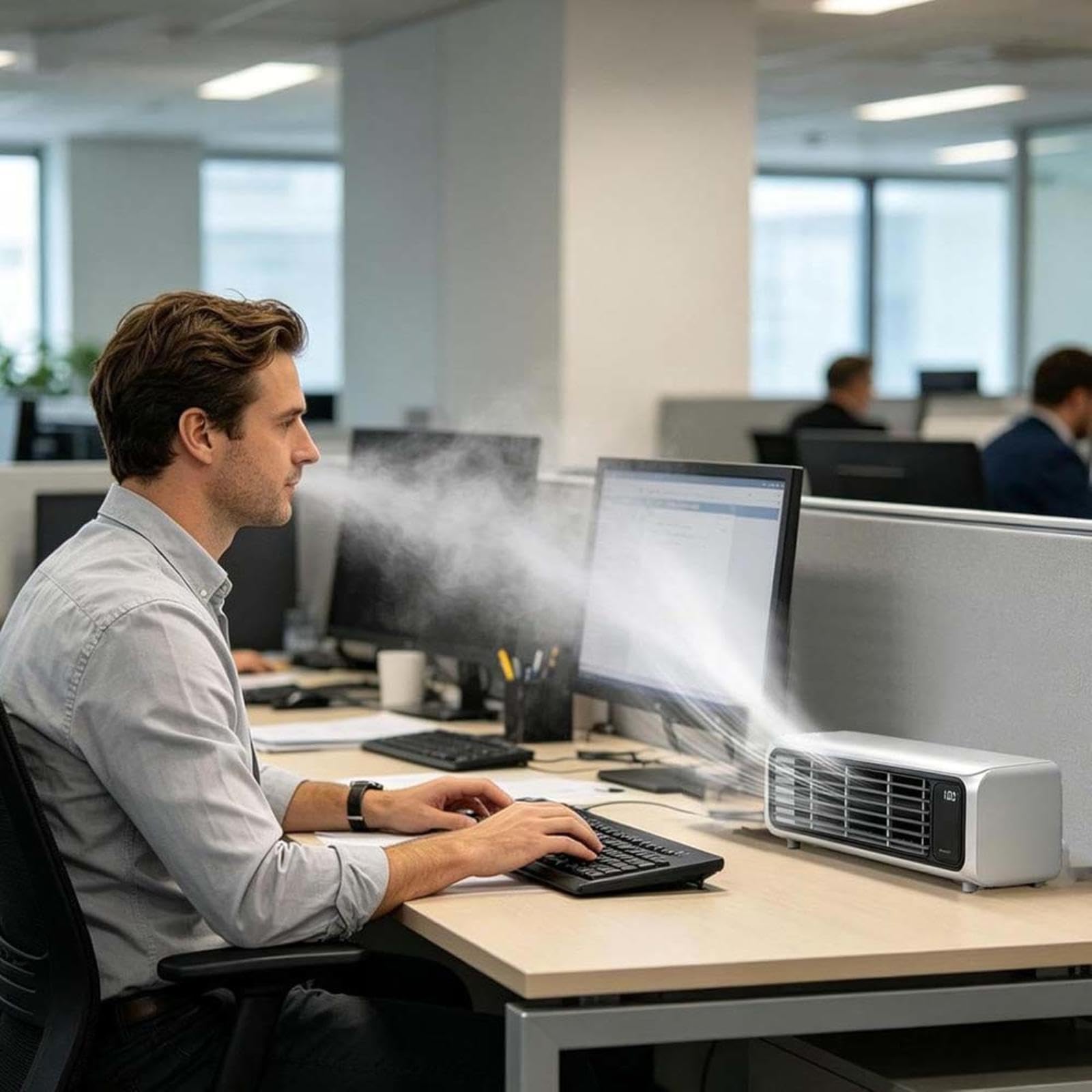 Mobile E Portatile Climatizzatore Senza Unità Esterna Progettazione Wireless Ventilatore A Piantana Silenzioso Sicuro E Facile Da Pulire Dotato Di Telecomando Per Casa, Ufficio, Viaggio