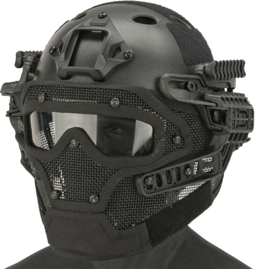 Evike Airsoft - Matrix Legionnaire Full Head Coverage Headpro/Face Pro/Goggle Protective System (Color: Black)