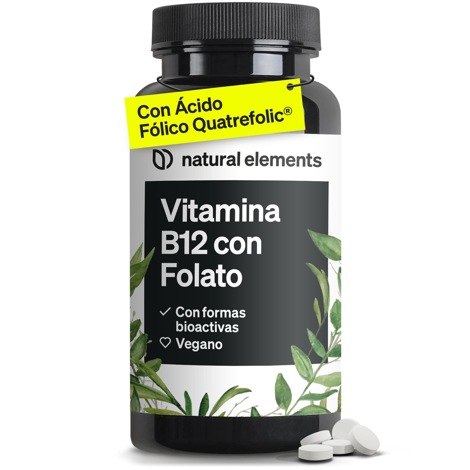 180 comprimidos con B12 1.000 µg y Quatrefolic® 400 µg: medio año en un bote