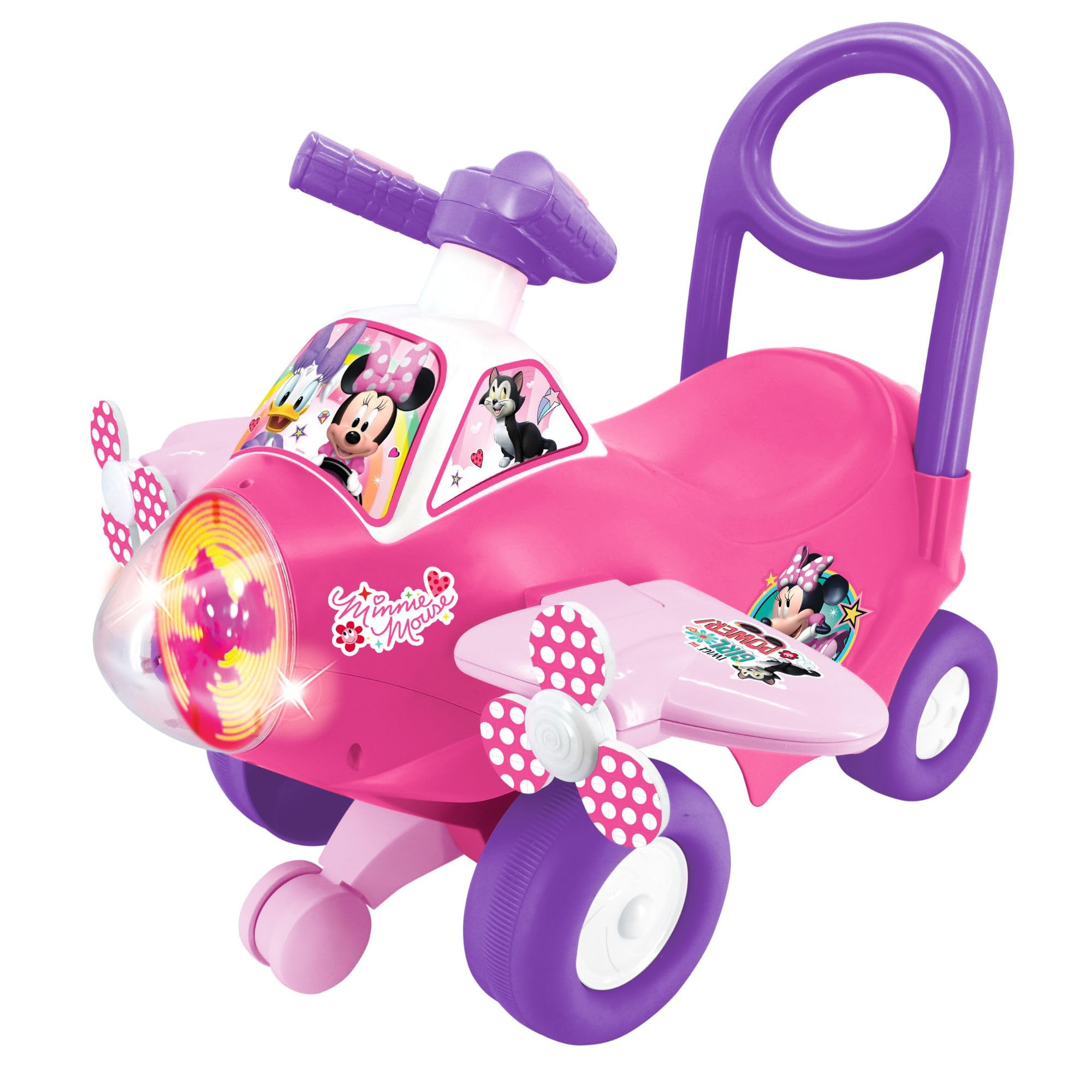 Minnie Mouse Ride On Toy Plane - Interactive Car for Kids with Lights & Sounds, Steering Wheel Activities, Push Along For Balance & Coordination - Ride-On Toys for 1 Year Old, Boys, Girls โ image 1