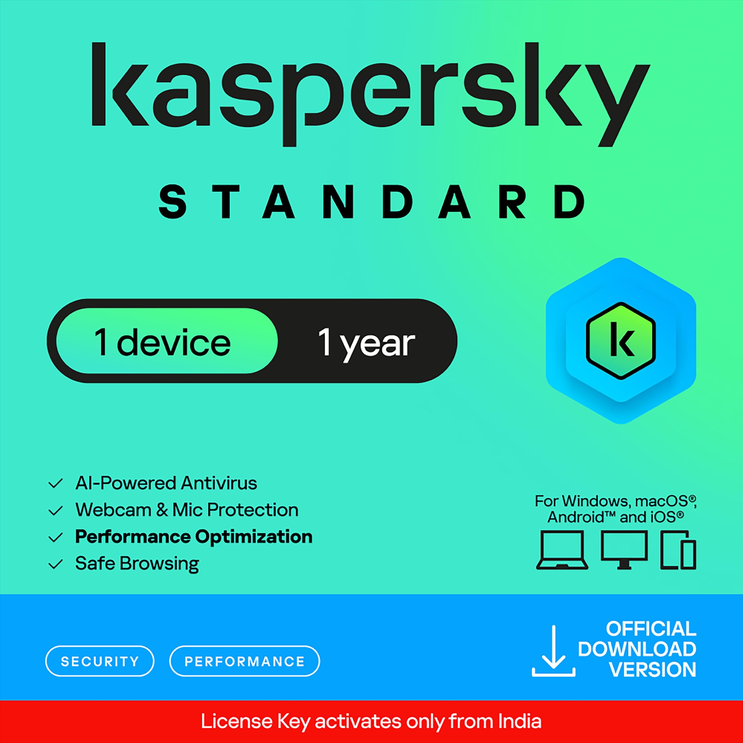 Kaspersky Standard Security 2025 | 1 Device | 1 Year | Email Delivery in 1 Hour