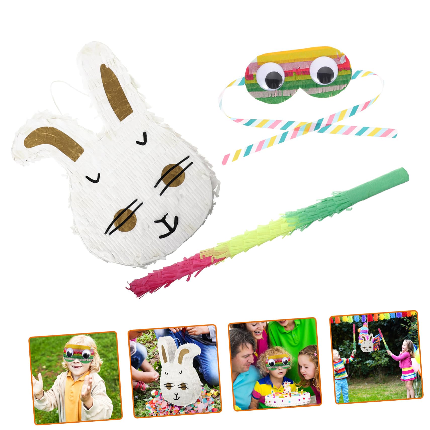 Garneck 1 Set Pinata festa halloween party halloween benda per occhio toy eye mask squishy agitarsi persone puntello del festival di carnevali Forniture per feste di compleanno Carta