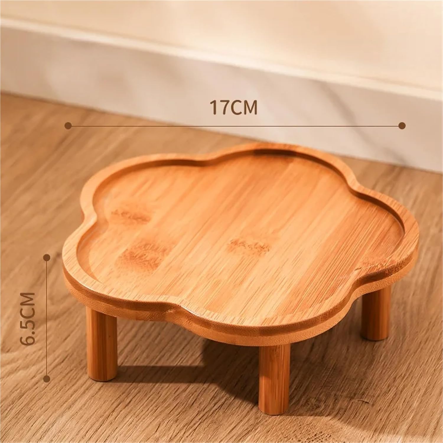 Ceramic Slow Food Bowl Anti-Choking Black Chin Prevention Neck Guard Wooden Frame for Cats & Small Dogs(Style 3)