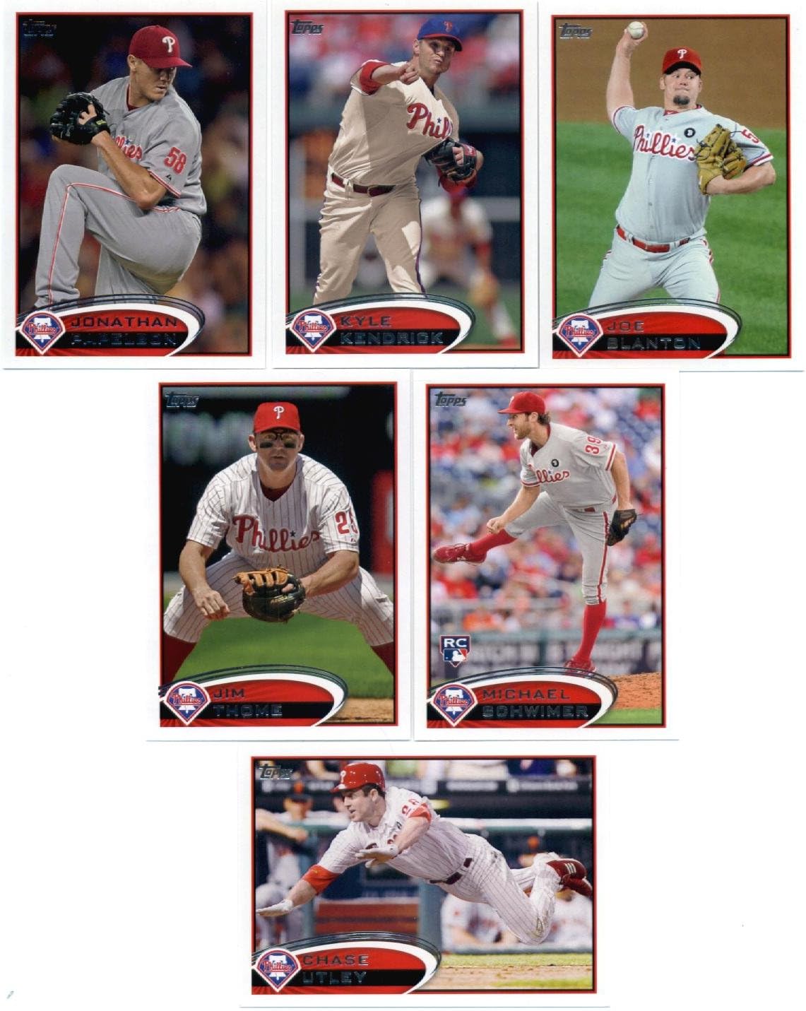 Philadelphia Phillies Topps Baseball Cards Team Sets : 2012, 2013, and 2014 Series 1 & 2