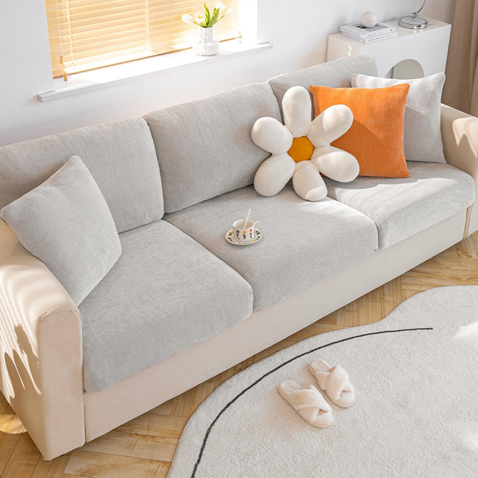 Housse housses pour meubles velours pour rénover et protéger un divan usé