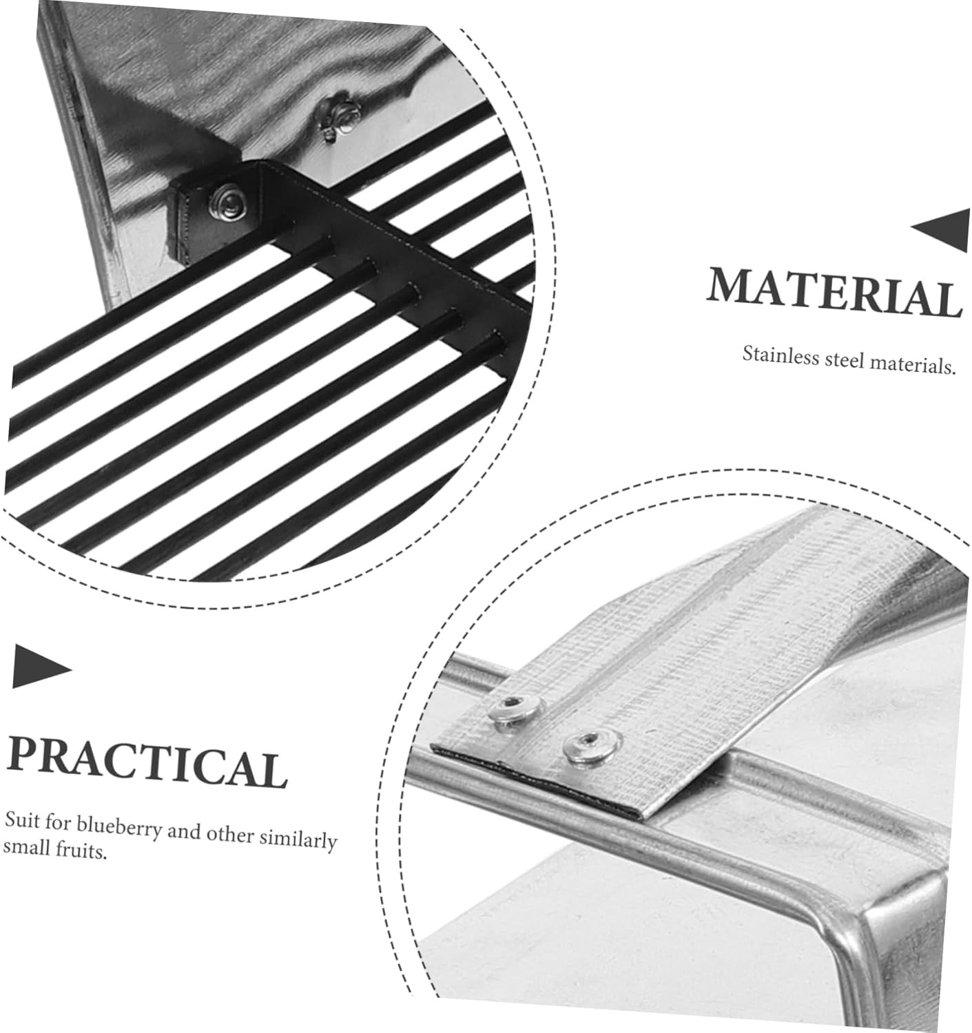 Handheld Blueberry Picker Tool Portable Fruit Basket for Blueberries Strawberries Lightweight Design with Splints for Easy Harvesting Compact Storage