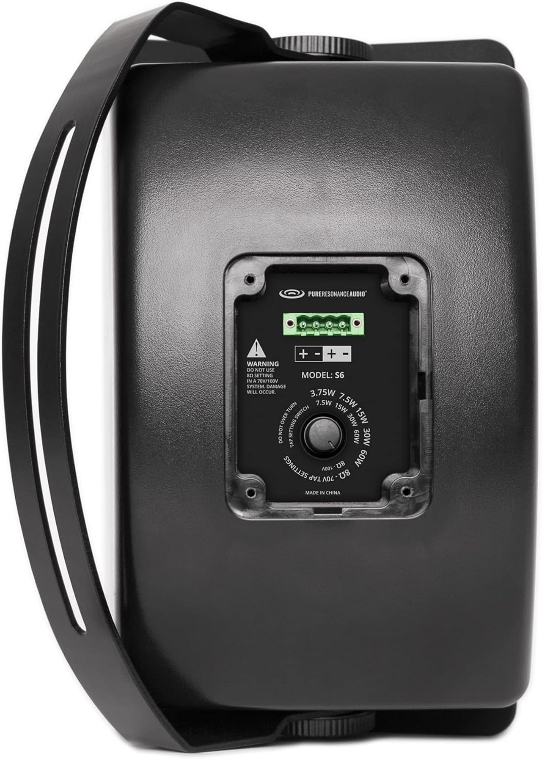 Pure Resonance Audio S6 6.5" Outdoor Surface Mount Loudspeaker (2-Pack, Black)