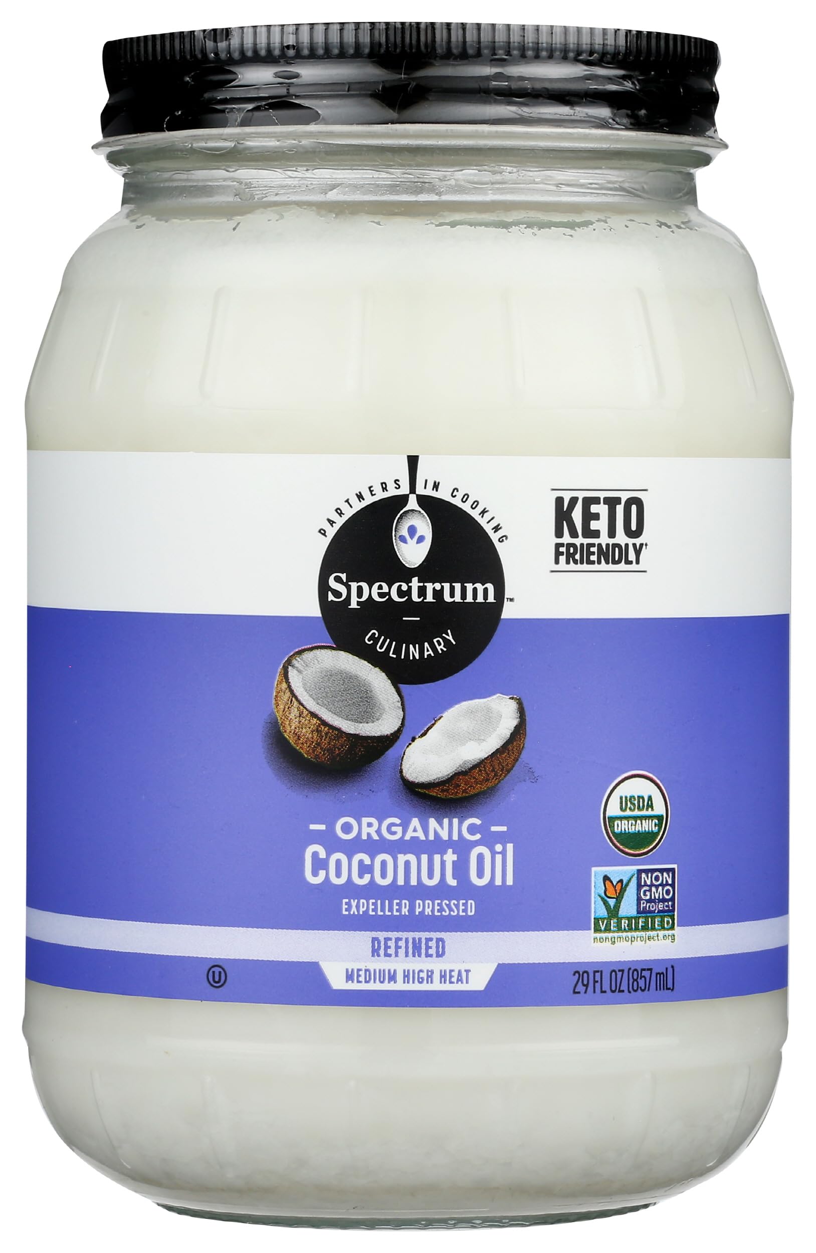 Spectrum Organic Coconut Oil, Refined, 29 Oz