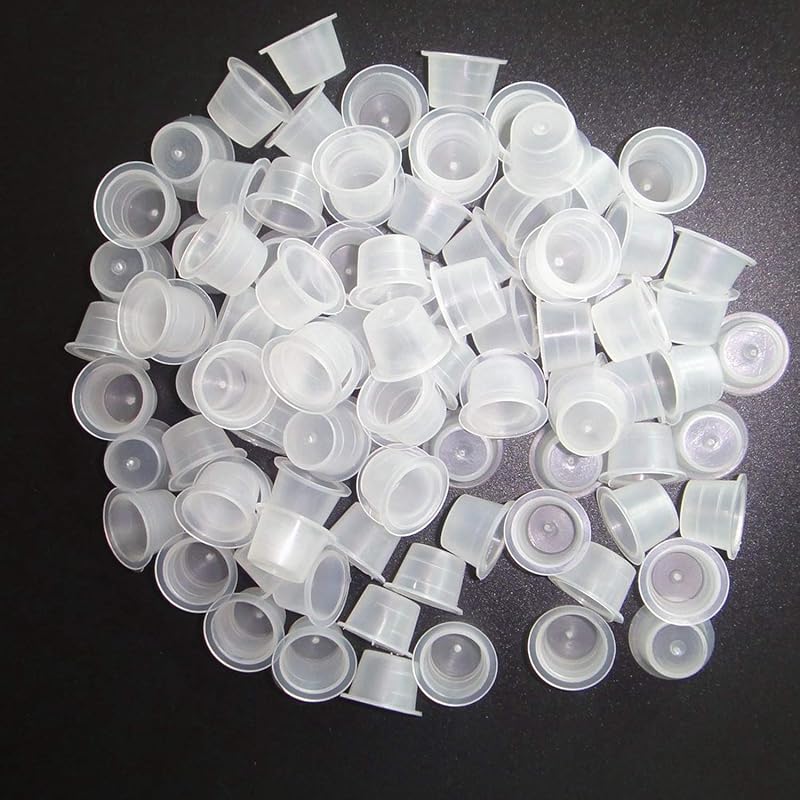 DOWEI Copos para Tinta de Tatuagem Descartáveis 13 mm, 500 unidades