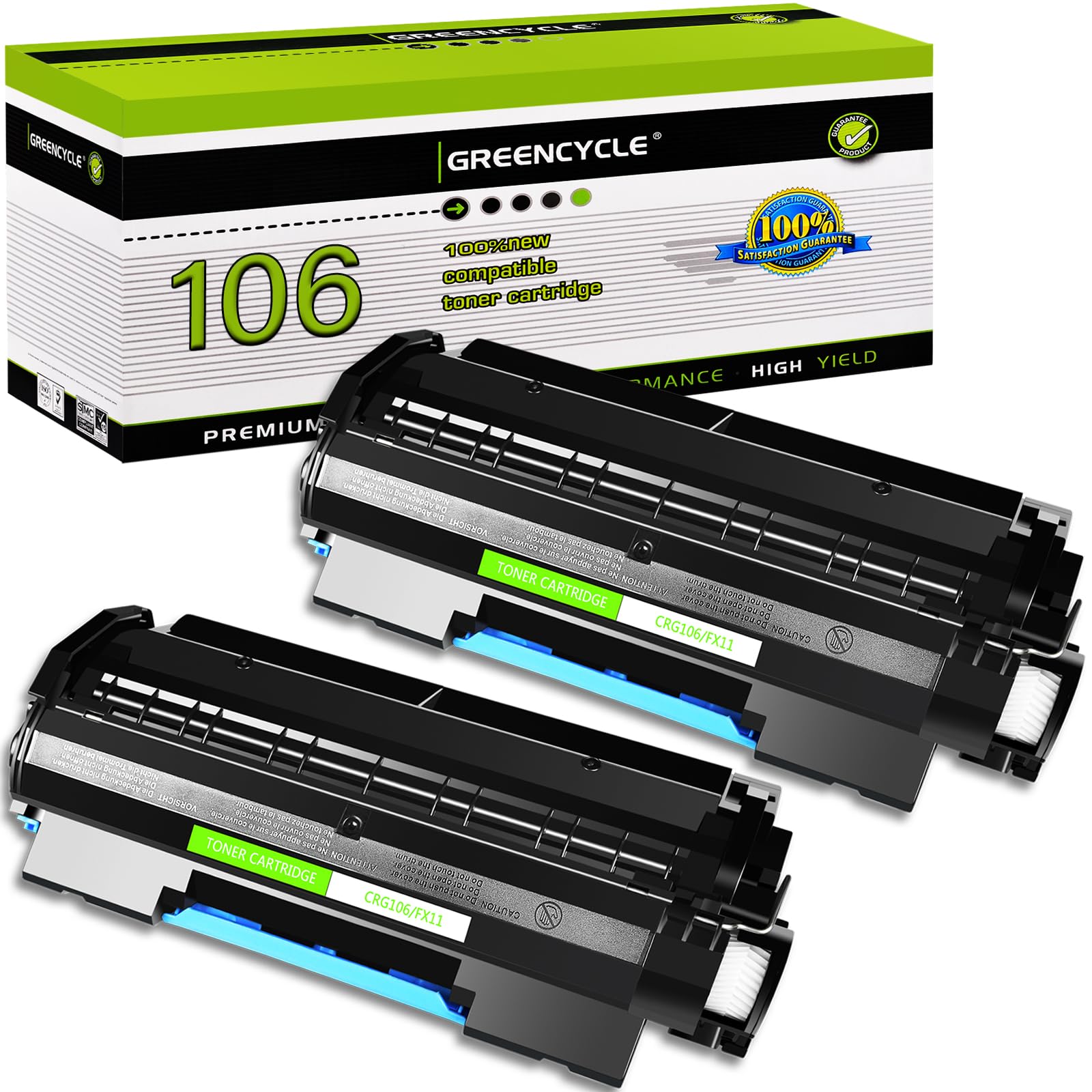 greencycle CRG106 Compatible Toner Cartridge Replacement for Canon CRG-106 C106 Cartridge use for ImageClass MF6530 MF6540 MF6550 MF6560 MF6580 MF6590