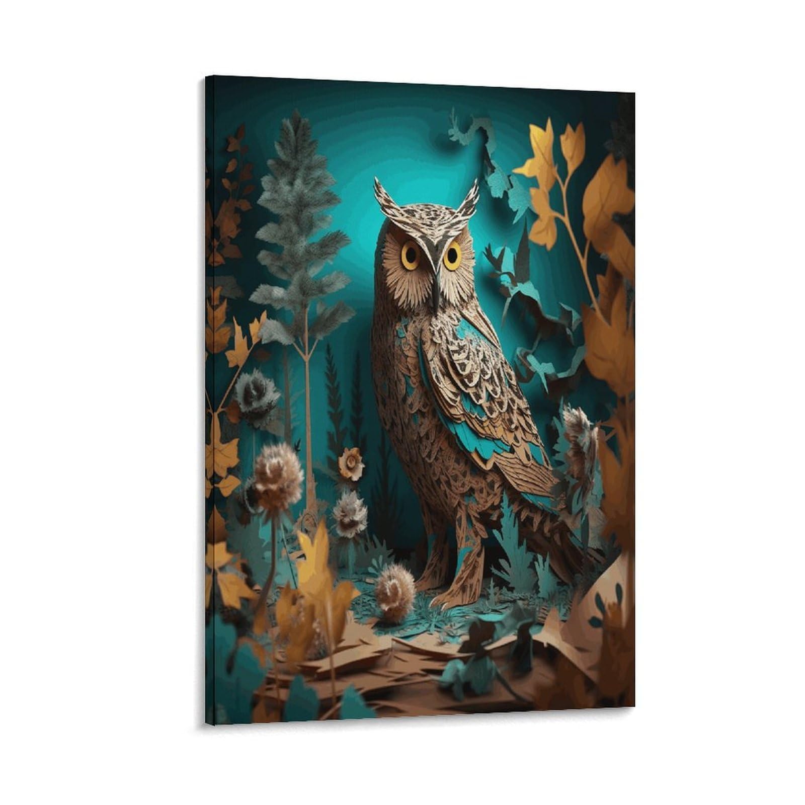 VstaDank Owl Canvas Wall Art on Canvas Prints Artwork Exquisite Decor Artwork Hang Wall Picture Hangable Decor Painting Picture Printed Poster Art for Home Decor 24x36inch(60x90cm)