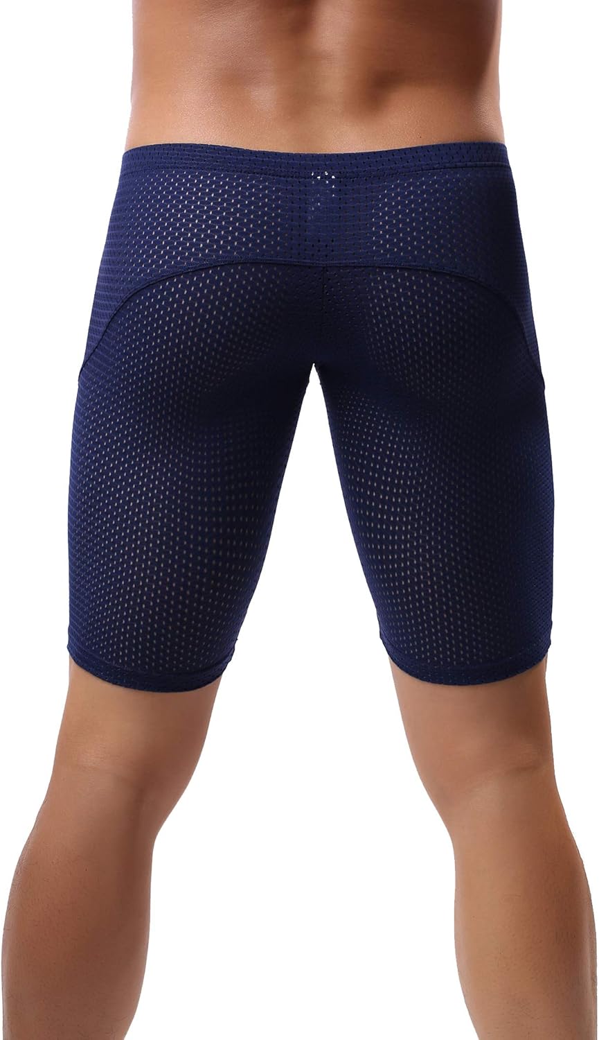 Linemoon Mens Tight Yoga Workout Shorts Mesh Gym Training Shorts - Image 2