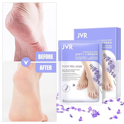 Miniatura 5 de Mascarilla exfoliante para pies, 3 pares, removedor exfoliante de callos para reparar talones agrietados y piel muerta y seca, para pies más suaves
