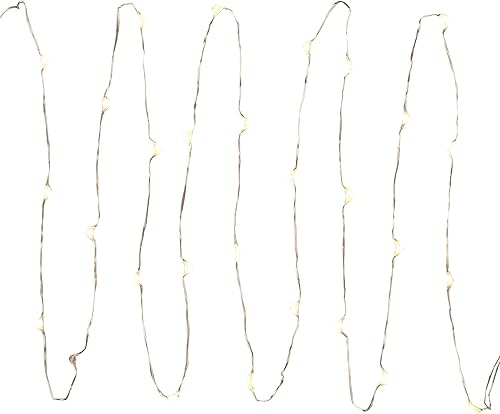 Cadena de luces ledes brillantes, de larga duración, luz blanca cálida de 30, con temporizador