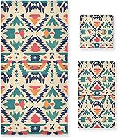 Vista 1 de Aztec Pattern5 - Juego de toallas decorativas para baño, juego de toallas de baño de microfibra absorbente, toallas de playa elegantes