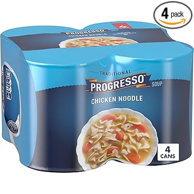 Progresso Traditional, Chicken Noodle Soup, Ready To Serve, 19 oz., 4 Pack