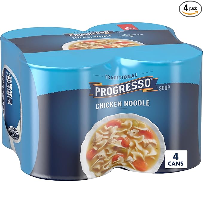 Progresso Traditional, Chicken Noodle Soup, Ready To Serve, 19 oz., 4 Pack