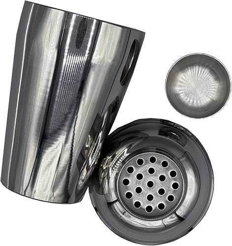 Miniatura 3 de Franmara 8405-BX - Juego de coctelera de acero inoxidable de 12 onzas con diseño cromado suave