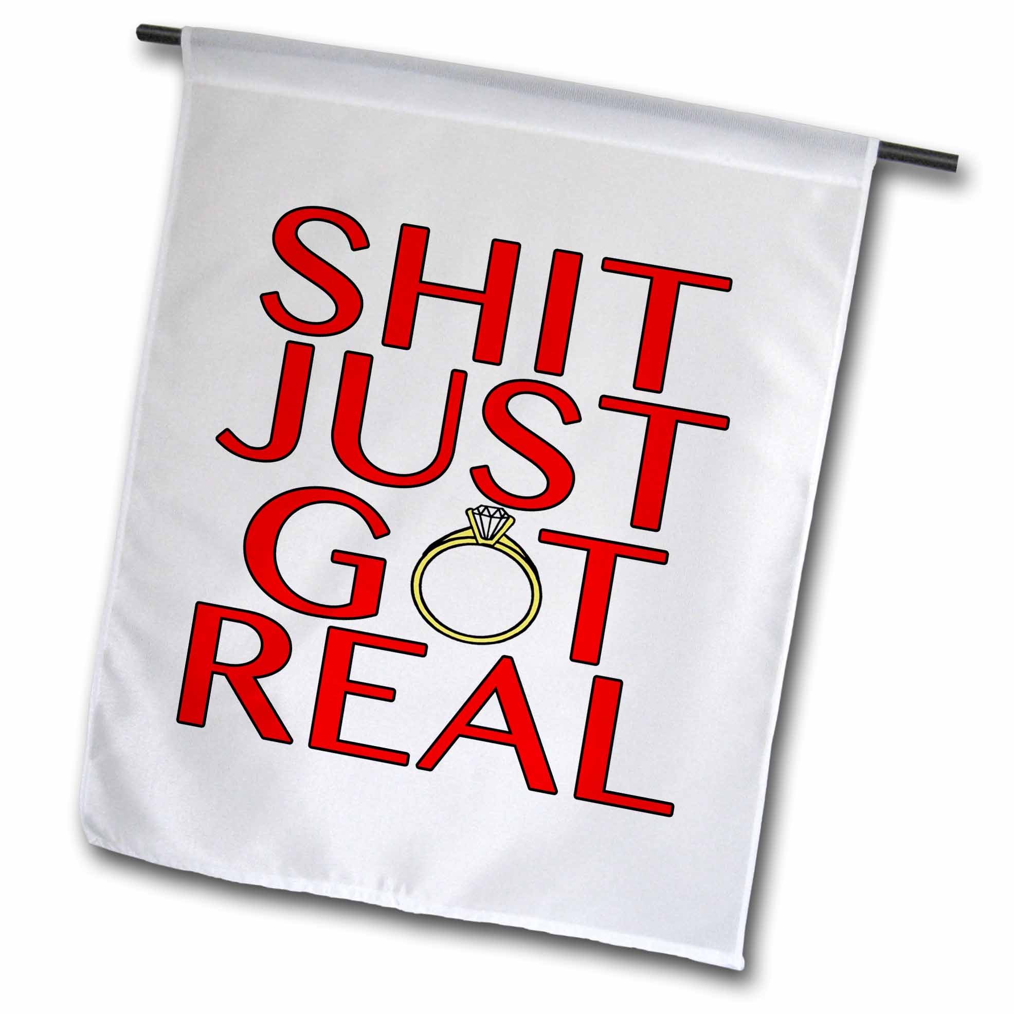 3dRose Garten Flagge „Holy Shit Noch Married“ – 30,5 X 45,7 Cm, Lila, Aus Polyester