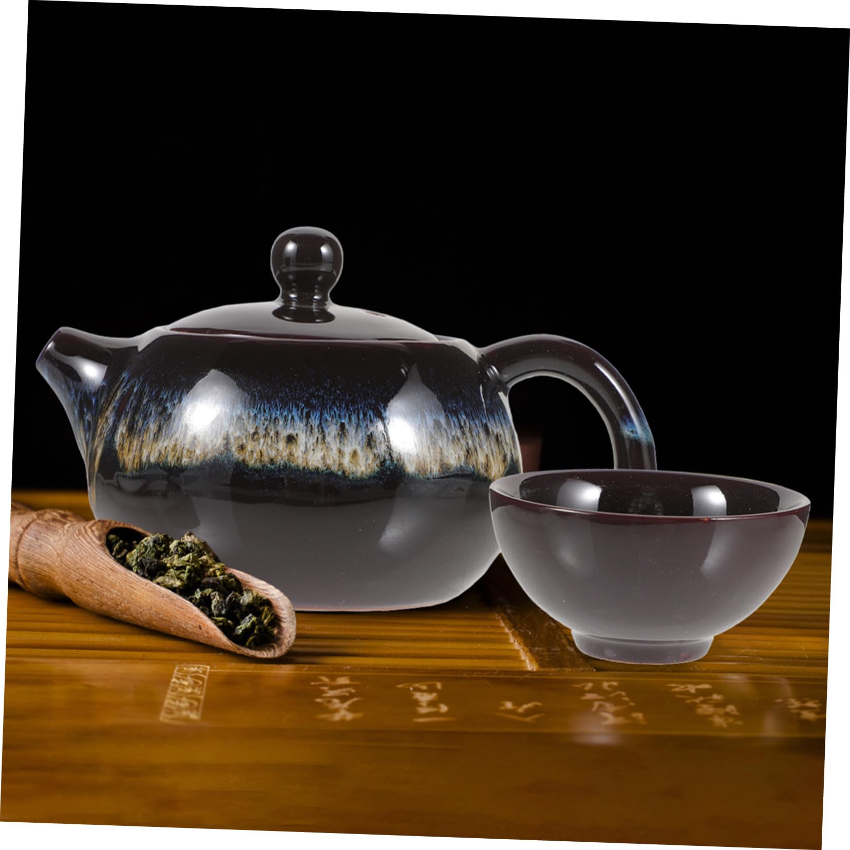 Garneck Service à Thé Design Élégant et Unique en Céramique avec Théière et Tasses Résistant la Chaleur Facile à Nettoyer Maison Bureau