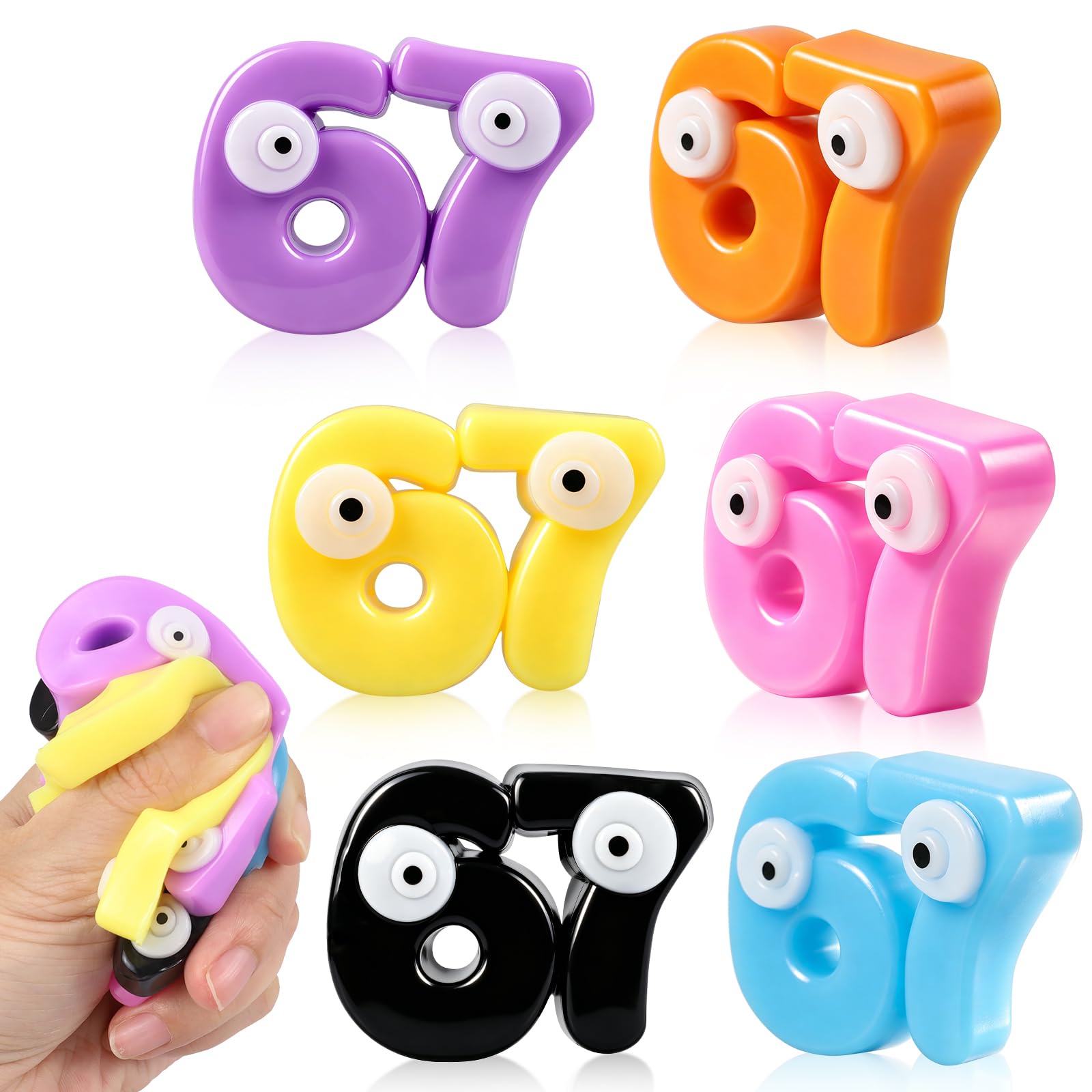 Amazon | 6個 67 スクイーズ 目 面白い かわいい 67 おもちゃ ソフト