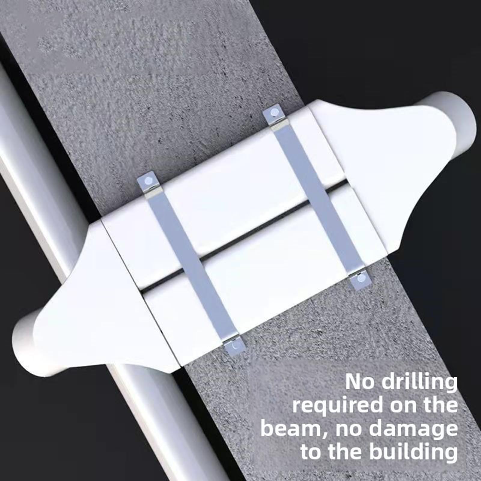 Walfront Luftkanal Übergangsstück ABS Balken für 110mm Schlauch Flachkanal