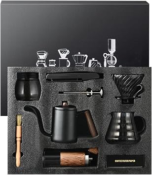 Newly Improved Hand Coffee Machine, Coffee Master Set, Heat-resistant Glass, Camping, Coffee Dripper Drip Kettle, Coffee Set, Coffee Server, Hand Drip Set, Mill, Hand Grind, Stylish, Portable,