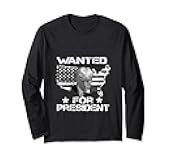 Wanted For President 2024 Trump Mug Shot Long Sleeve T-Shirt