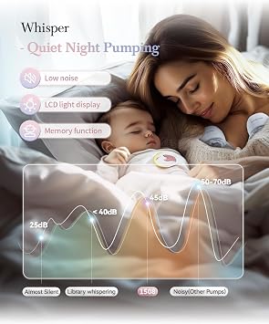 Smart Double Sides Wearable Breast Pump, Electric Bilateral Breast Pump, 2 Modes 9 Levels, Low Noise Painless Rechargeable Wireless Electrical