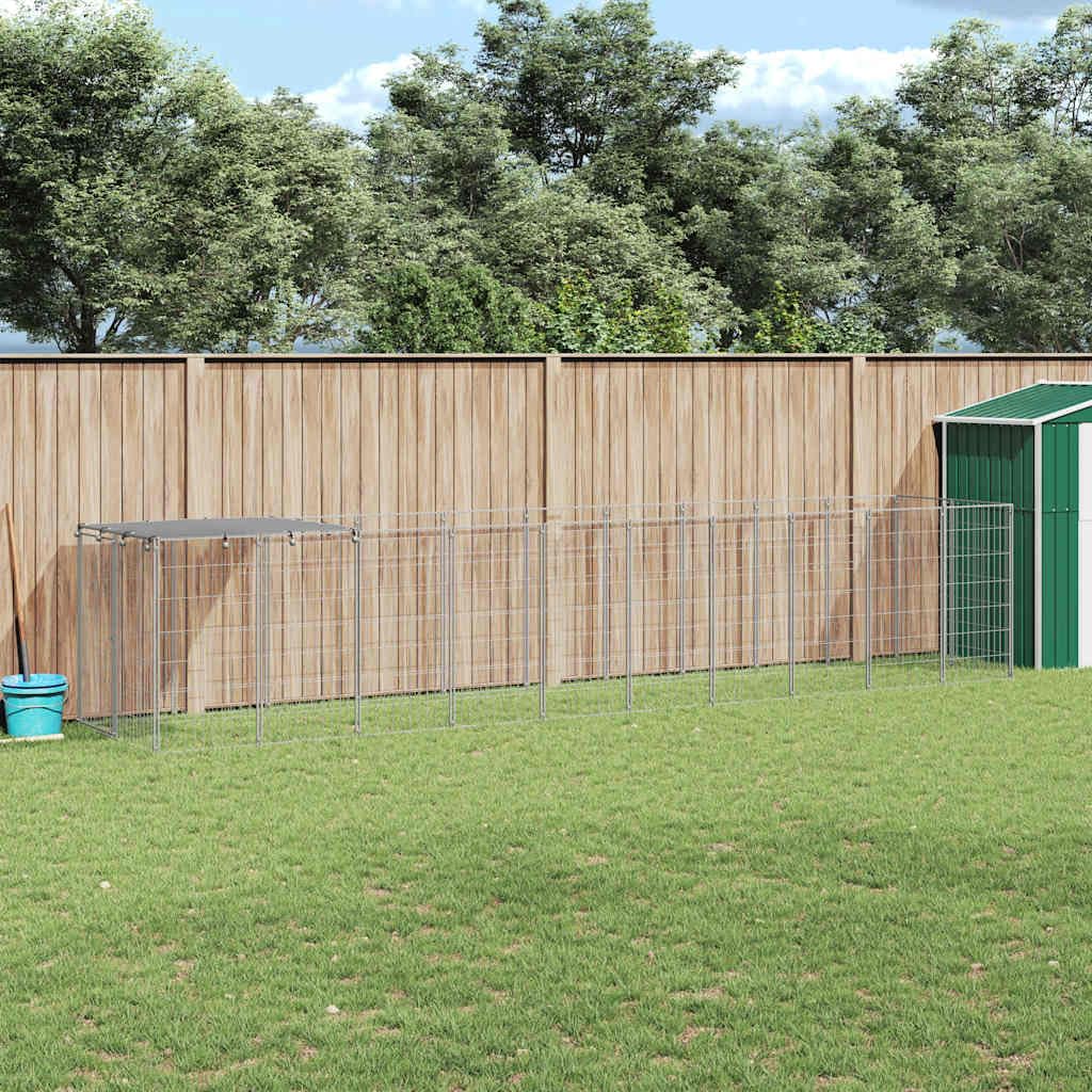 Buda stalowa srebrna 6,05 m² z dachem z polietylenu
