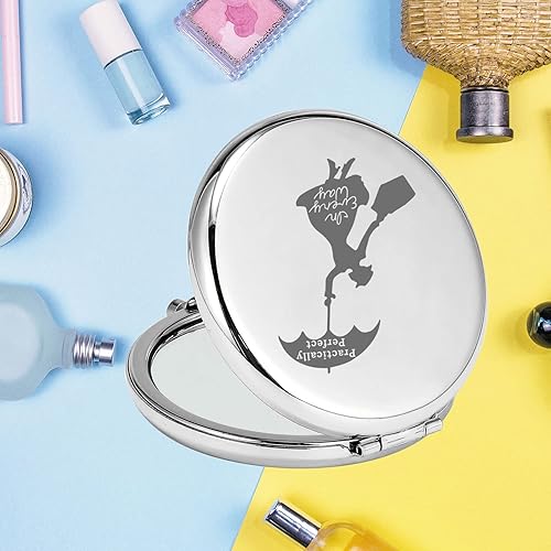 Miniatura 4 de KEYCHIN Mary Qoute Pocket Mirror Mary Fans Gift Practically Perfect in Every Way Umbrella Compact Mirror for Women Girls (Practically Perfect